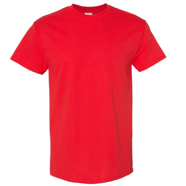 Gildan Herr kraftig bomull kortärmad T-shirt 2XL Röd Red 2XL