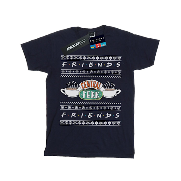 Friends Girls Fair Isle Central Perk Bomull T-shirt 9-11 år Navy Blue 9-11 Years