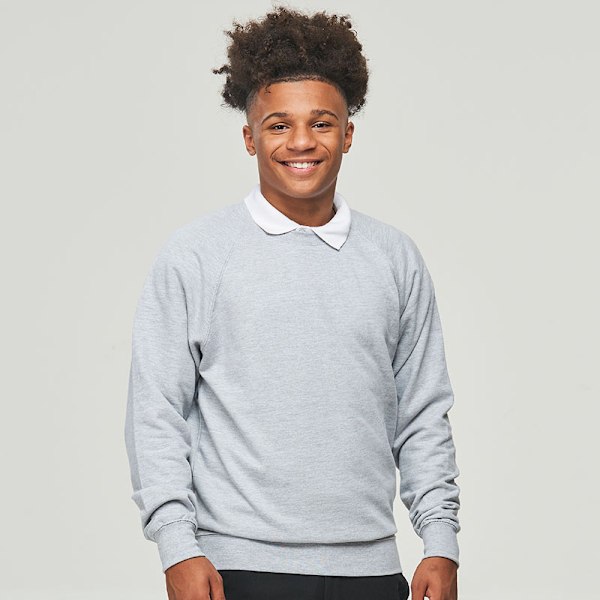 AWDis Academy Herr Crew Neck Raglan Sweatshirt XS Grå Grey XS