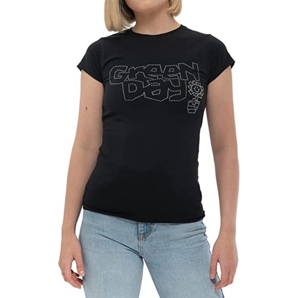 Green Day T-shirt för blomkruka för kvinnor/damer XXL Svart Black XXL