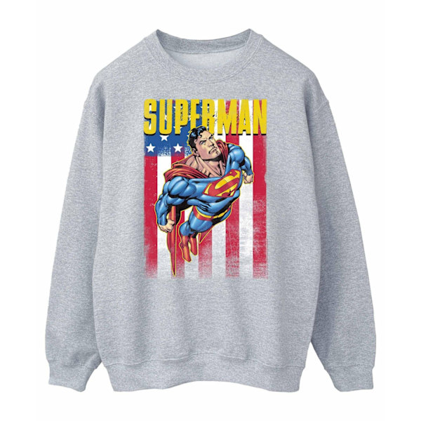 Superman Flight Sweatshirt för män, M, Heather Grey Heather Grey M