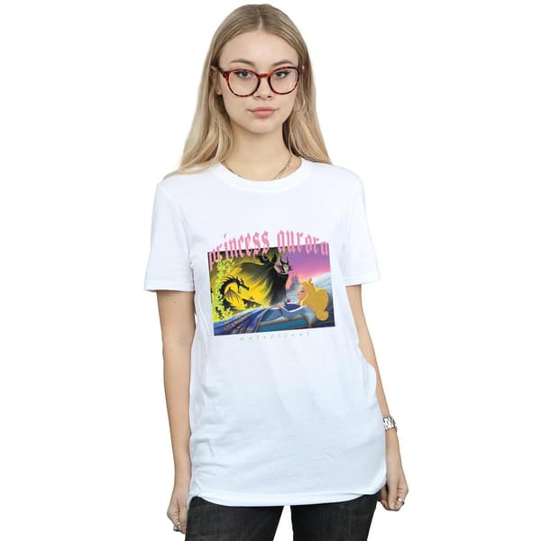 Disney Dam/Dam Törnrosa och Maleficent Bomull Boyf White M