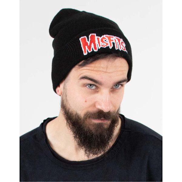 Misfits Logo Beanie One Size Svart Black One Size