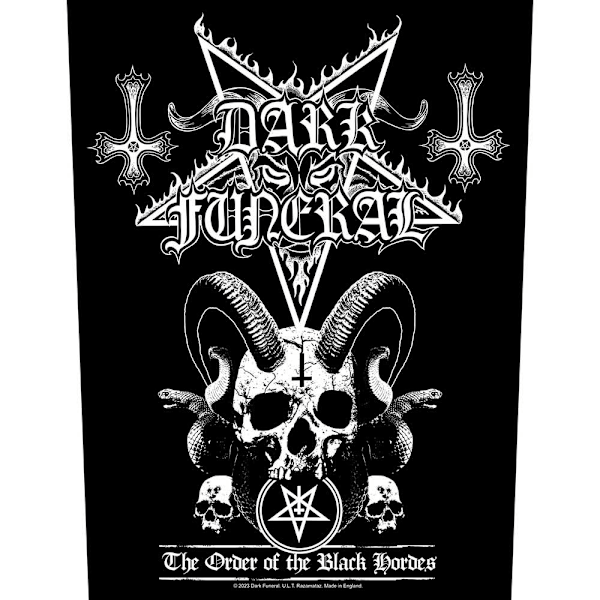 Dark Funeral Order Of The Black Hordes Patch En Storlek Svart/Vit Black/White One Size