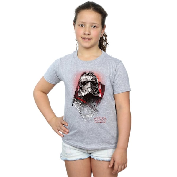 Star Wars Girls The Last Jedi Captain Phasma Borstad Bomull T-S Sports Grey 5-6 Years