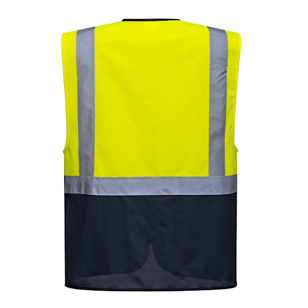 Portwest Herr Warsaw Kontrast Hi-Vis Väst L Gul/Marinblå Yellow/Navy L