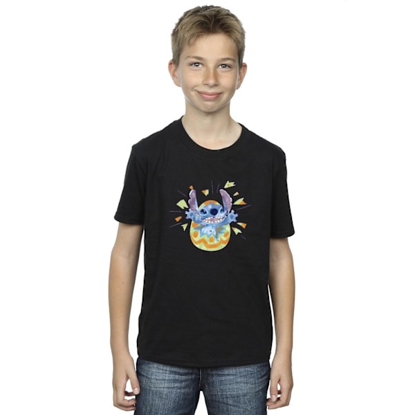 Disney Boys Lilo & Stitch Cracking Egg T-shirt 5-6 år Svart Black 5-6 Years