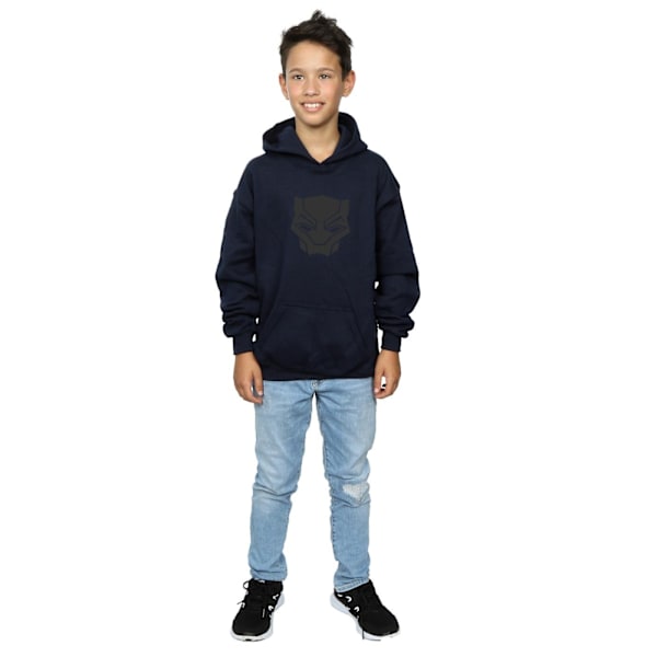 Marvel Boys Black Panther Black On Black Hoodie 5-6 År Marinblå Navy Blue 5-6 Years