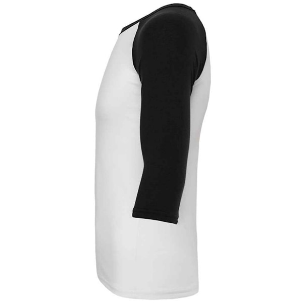 Canvas Unisex Vuxen 3/4-ärmig Baseboll T-shirt XL Vit/Svart White/Black XL