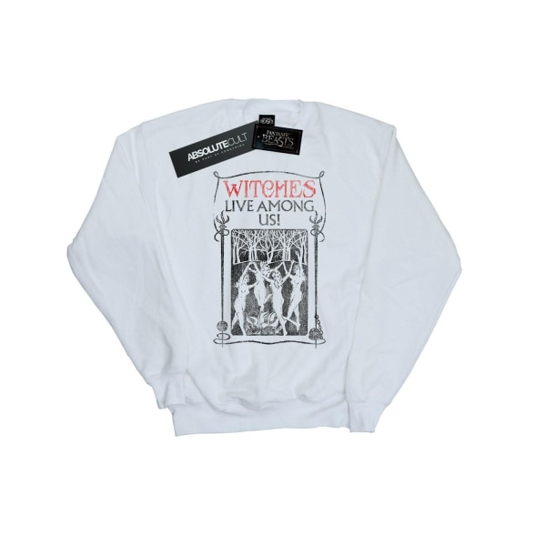 Fantastic Beasts Womens/Ladies Witches Live Among Us Sweatshirt White L