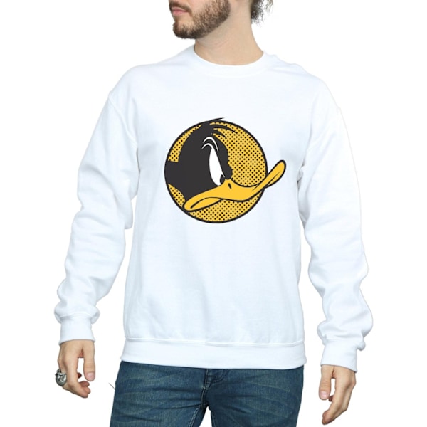 Looney Tunes Herr Daffy Duck Prickig Profil Sweatshirt L Vit White L