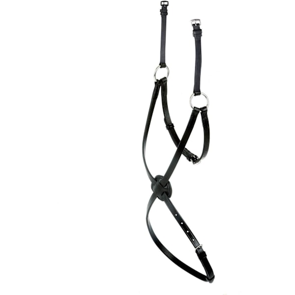 Collegiate Leather Mono Crown Grackle Noseband Warmblood Svart Black Warmblood