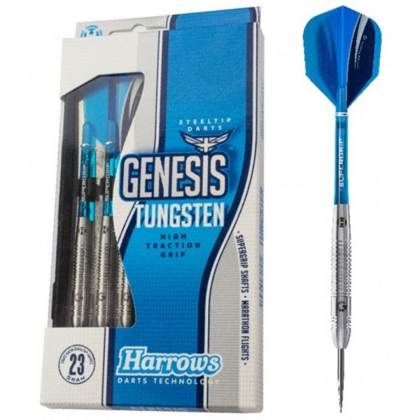 Harrows Genesis Tungsten Darts (3-pack) 23g Silver/Blå Silver/Blue 23g