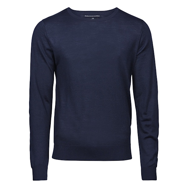 Tee Jays herr Merino Blend Crew Neck Jumper XXL Marinblå Navy XXL
