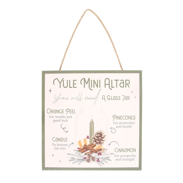 Något Annorlunda Yule Altar MDF Hängande Skylt En Storlek Rosa/G Pink/Grey One Size