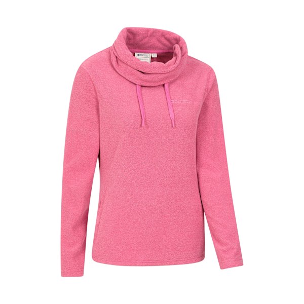 Mountain Warehouse Dam/Damer Hebridean Cowl Neck Fleece Top Dark Pink 8 UK