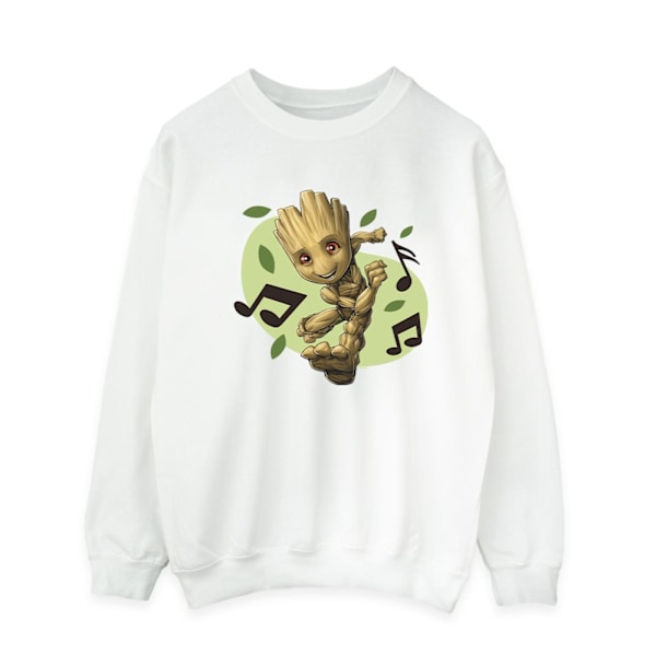 Marvel Herr Guardians Of The Galaxy Groot Musikaliska Noter Sweatshirt White 4XL