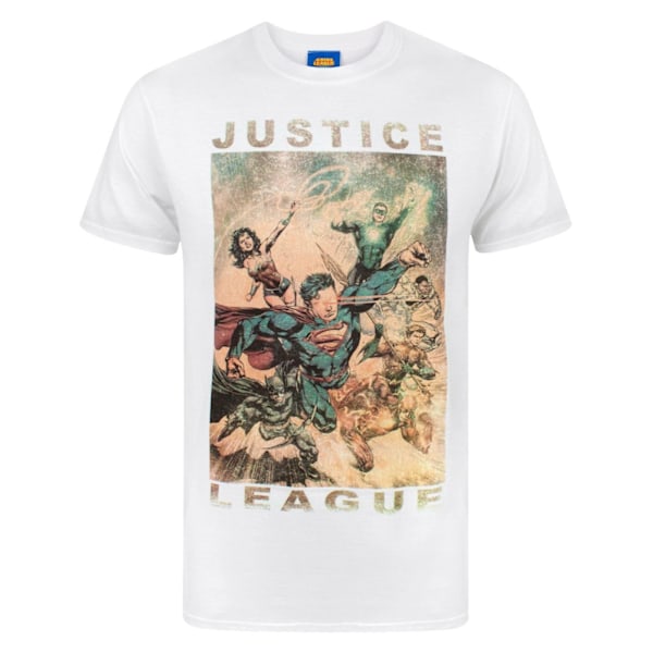 Justice League Herrkaraktärer Action T-shirt S Vit White S