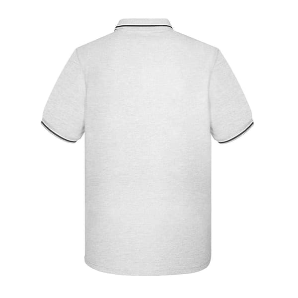Slazenger Herr Kontrastrandig Pikétröja M Gråmelerad Grey Marl M