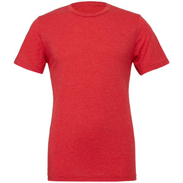 Canvas Herr Triblend Crew Neck Plain Kortärmad T-shirt L Röd Red Triblend L