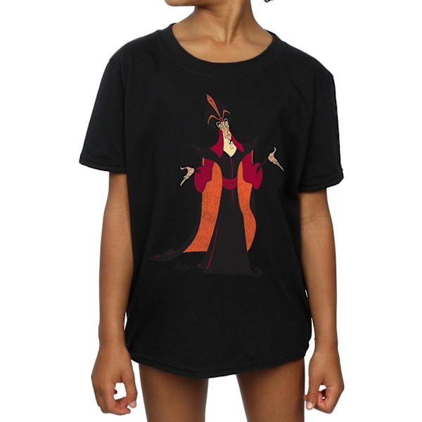 Disney Girls Aladdin Classic Jafar Bomull T-shirt 7-8 år Svart Black 7-8 Years