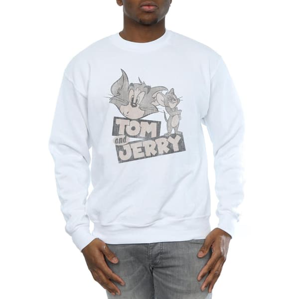 Tom och Jerry Herr Wink Sweatshirt M Vit White M