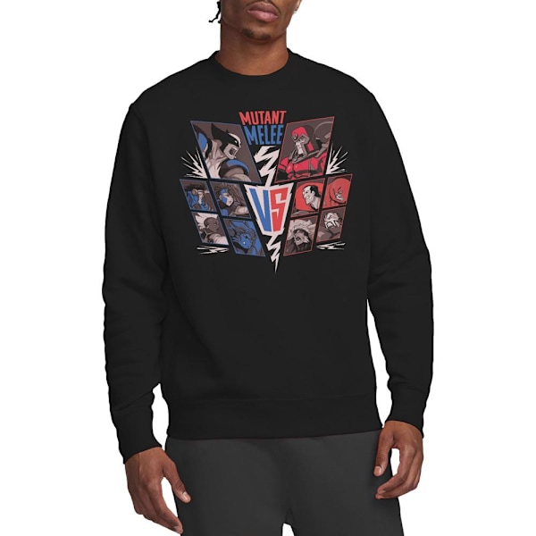 X-Men Unisex Vuxen Mutant Melee Sweatshirt M Svart Black M