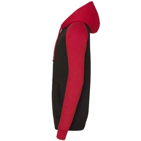 Awdis Herr Baseboll Hoodie L Jet Black/Fire Red Jet Black/Fire Red L