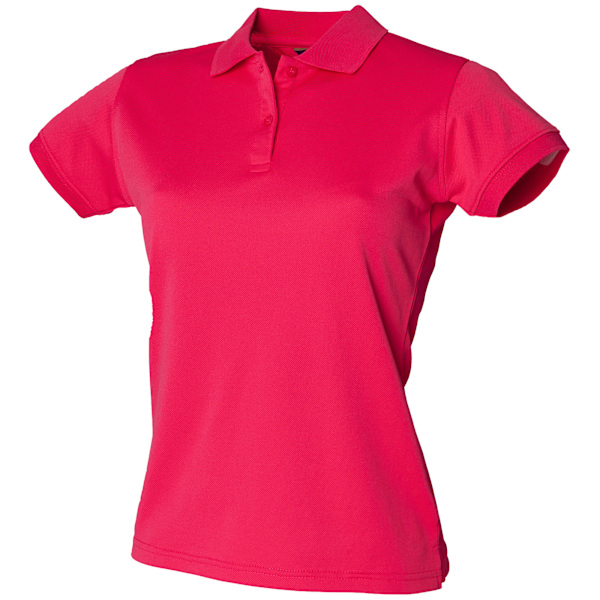 Henbury Dam/Damer Coolplus® Monterad Poloskjorta XL Bright Pin Bright Pink XL