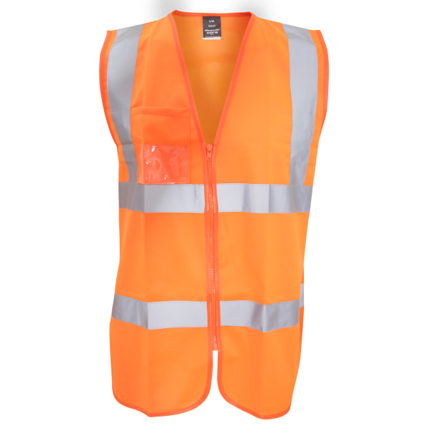 Resultat Core Mens Zip Through Hi Vis Safety Tabard/Vest S/M Fluo Fluorescent Orange S/M