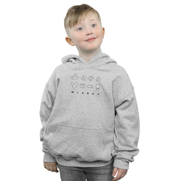 Disney Boys Mickey Mouse Deconstructed Hoodie 9-11 år Sport Sports Grey 9-11 Years