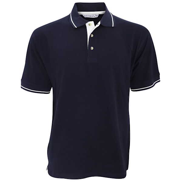 Kustom Kit Mens St. Mellion Mens Short Sleeve Polo Shirt M Navy Navy/White M