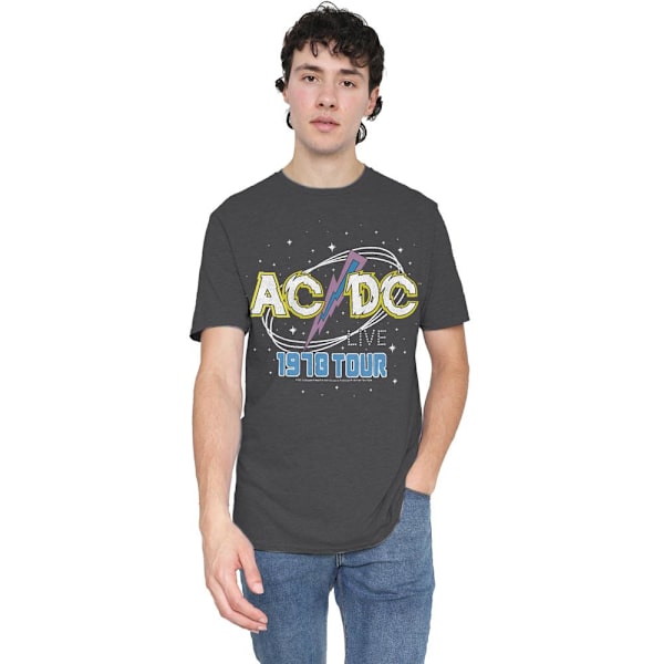 AC/DC Unisex Vuxen Live T-Shirt M Kolgrå Charcoal M