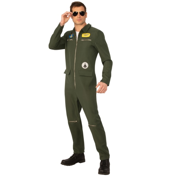Bristol Novelty Mens Navy Hotshot Costume XL Grön Green XL