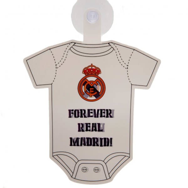Real Madrid CF Baby On Board Skylt En Storlek Vit/Svart White/Black One Size