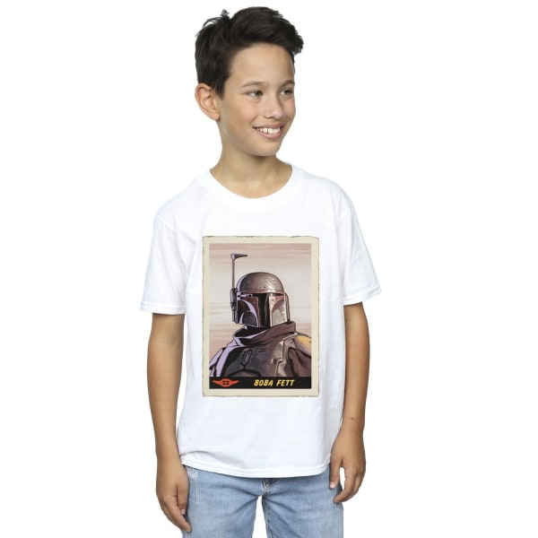 Star Wars Boys The Mandalorian Boba Fett T-shirt 3-4 år Vit White 3-4 Years