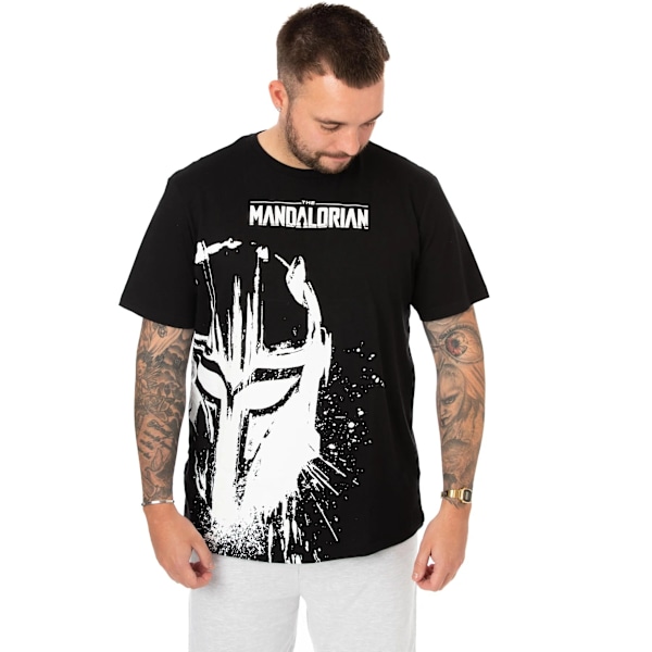 Star Wars: The Mandalorian Herr Splattered Pyjamas Set M Svart/Vit Black/White/Grey M