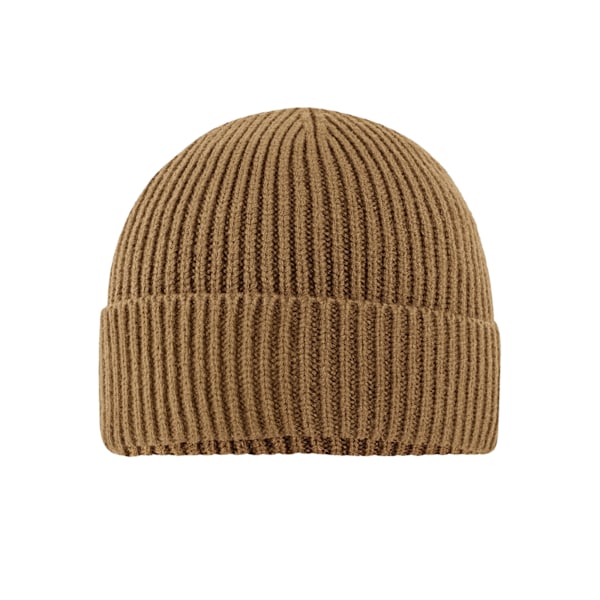 Beechfield Unisex Vuxen Fashion Patch Beanie One Size Biscuit/Svart Biscuit/Black One Size