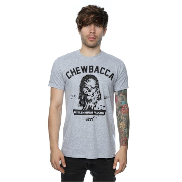 Star Wars Mens Collegiate Chewbacca Heather T-Shirt 3XL Heather Heather Grey 3XL