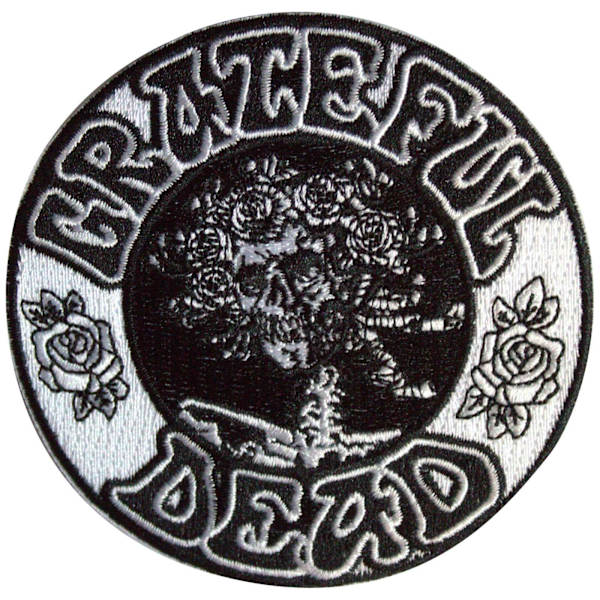 Grateful Dead Bertha Circle Vävd Patch One Size Svart/Vit Black/White One Size