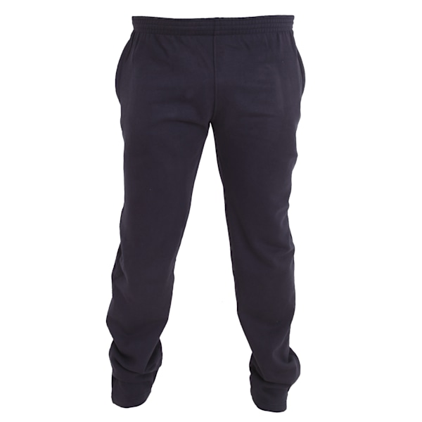 D555 Herr Kingsize Albert Joggingbyxor med öppen fåll 5XL Marinblå Navy 5XL