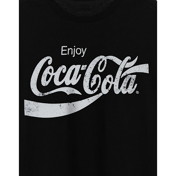 Coca-Cola Unisex Vuxen Distressed Logo T-Shirt XL Svart Black XL