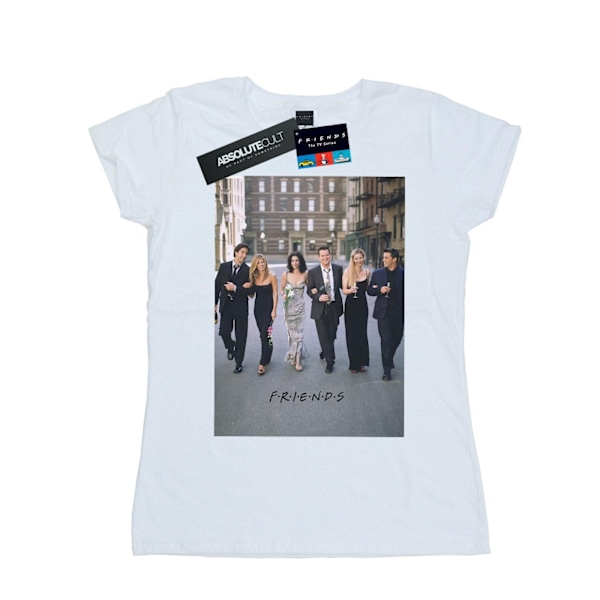 Friends Dam/Damer Champagne Och Blommor Bomull T-shirt S Vit White S