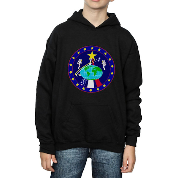 NASA Boys Classic Globe Astronauts Hoodie 7-8 år Svart Black 7-8 Years