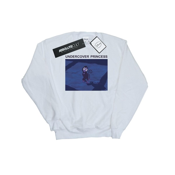 Disney Girls Aladdin Undercover Princess Sweatshirt 7-8 år W White 7-8 Years