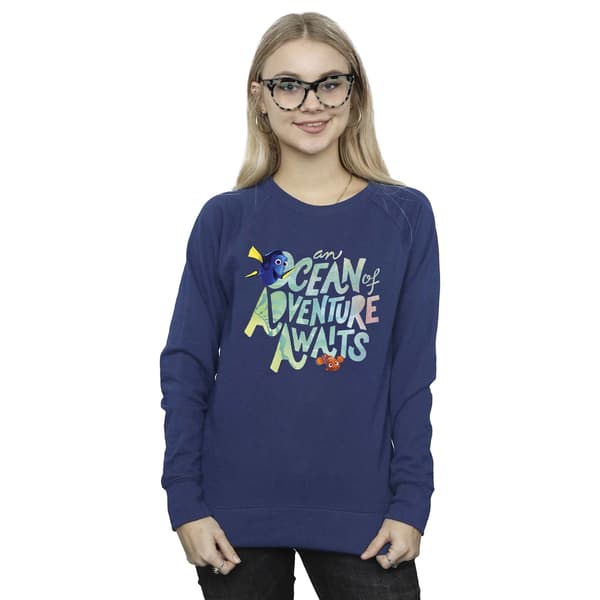 Disney Dam/Damer Finding Dory Ocean Adventure Sweatshirt M Navy Blue M