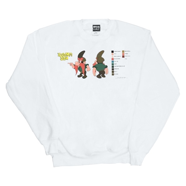 Looney Tunes Herr Yosemite Sam Färgkod Sweatshirt 4XL Vit White 4XL