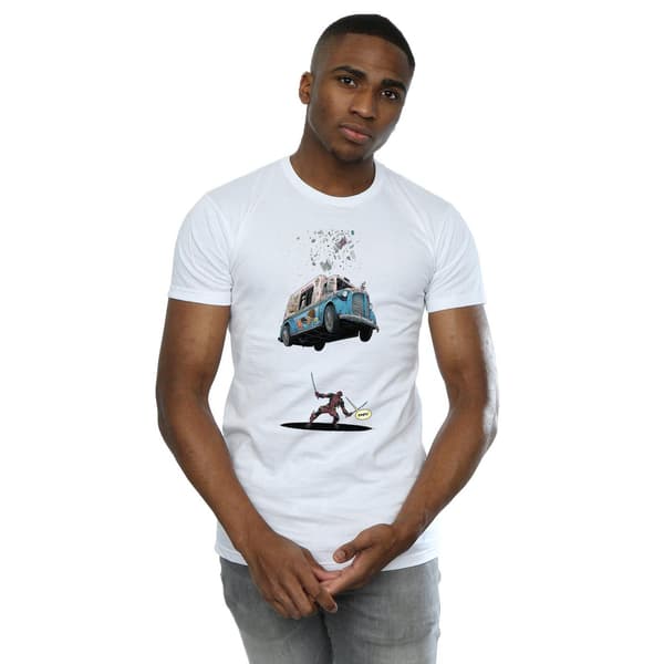 Marvel Herr Deadpool Ice Cream T-Shirt L Vit White L