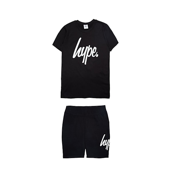 Hype Girls T-shirt och shorts set 5-6 år Svart Black 5-6 Years