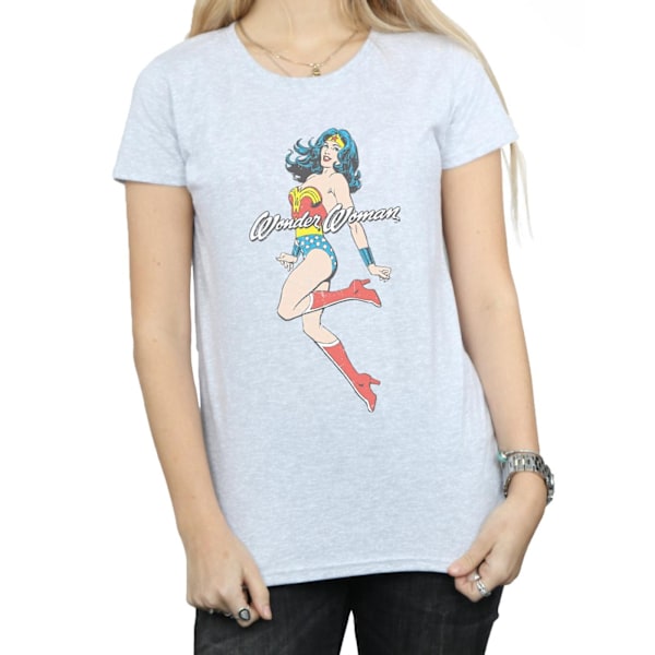 DC Comics Dam/Kvinnor Wonder Woman Jump Bomull T-shirt M Spor Sports Grey M